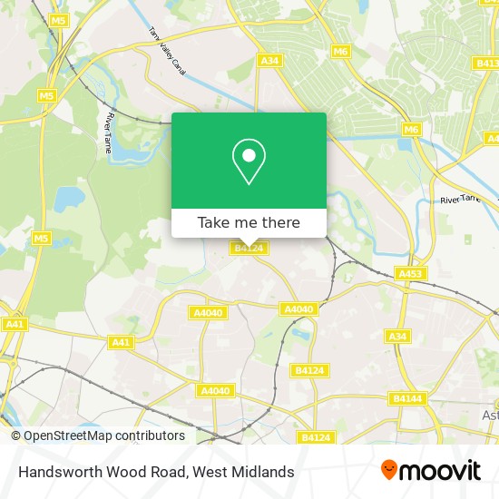Handsworth Wood Road map