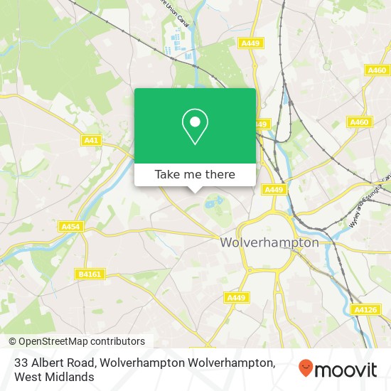 33 Albert Road, Wolverhampton Wolverhampton map
