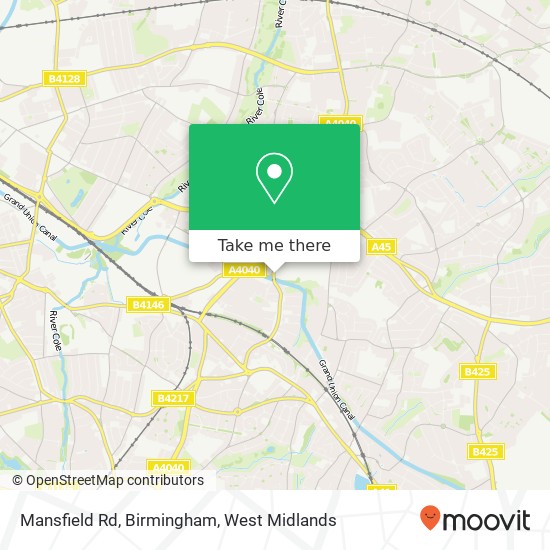 Mansfield Rd, Birmingham map