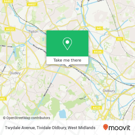 Twydale Avenue, Tividale Oldbury map