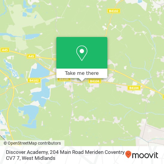 Discover Academy, 204 Main Road Meriden Coventry CV7 7 map