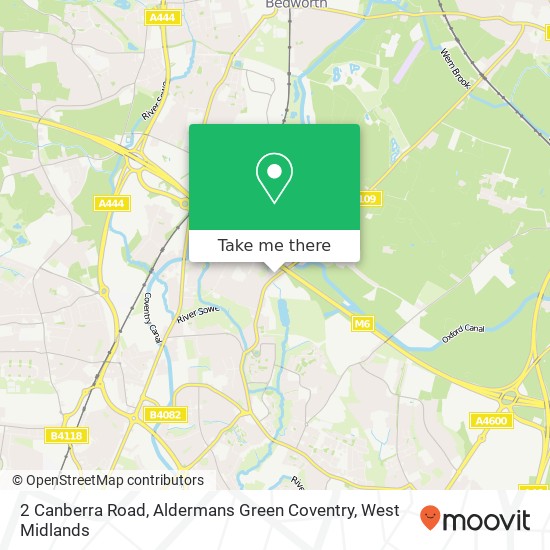 2 Canberra Road, Aldermans Green Coventry map