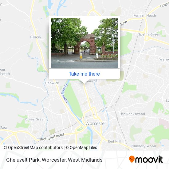 Gheluvelt Park, Worcester map