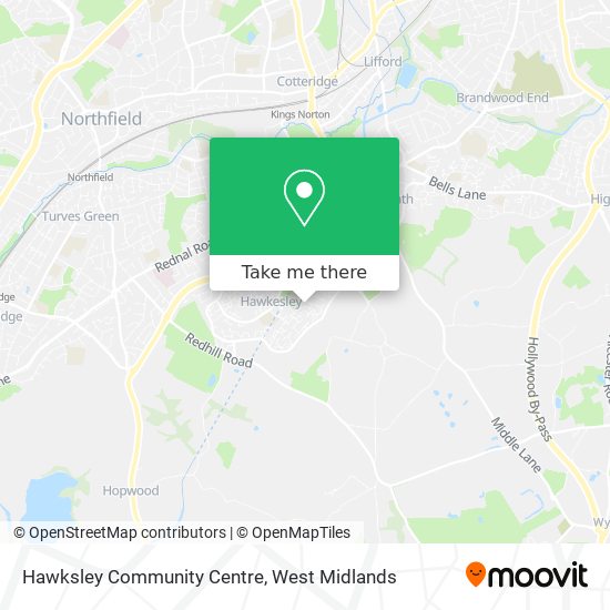 Hawksley Community Centre map