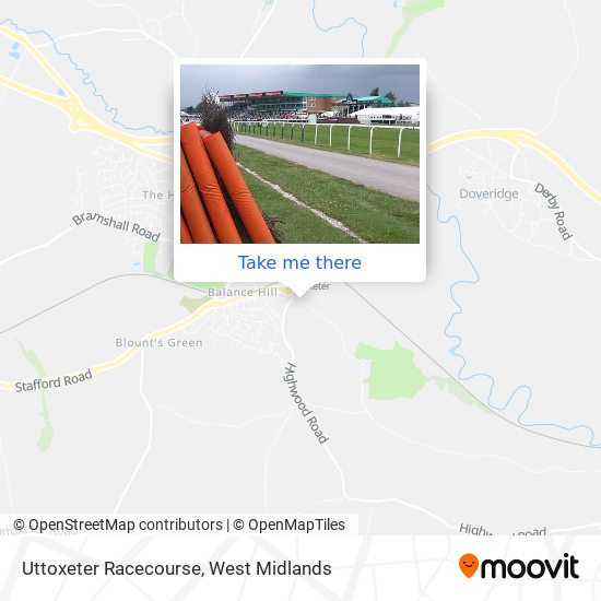 Uttoxeter Racecourse map