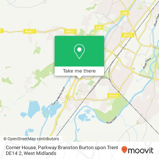 Corner House, Parkway Branston Burton upon Trent DE14 2 map