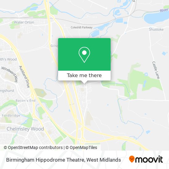 Birmingham Hippodrome Theatre map