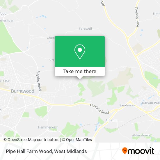 Pipe Hall Farm Wood map