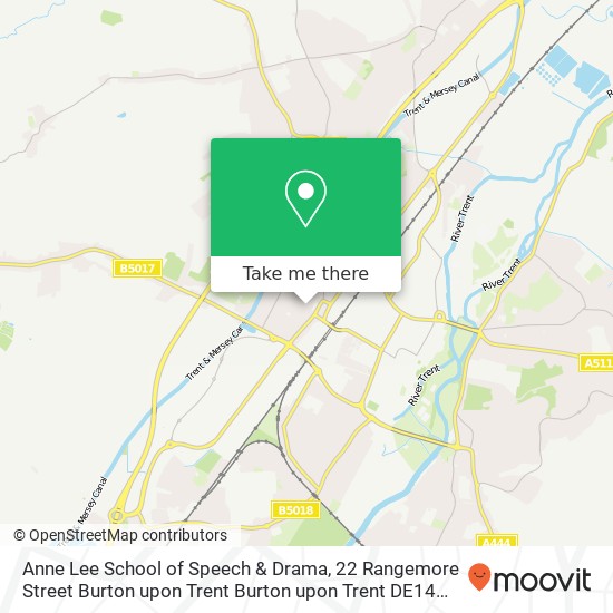 Anne Lee School of Speech & Drama, 22 Rangemore Street Burton upon Trent Burton upon Trent DE14 2ED map