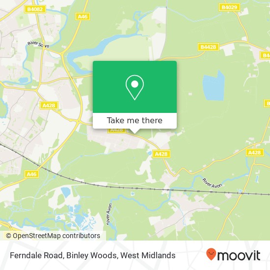 Ferndale Road, Binley Woods map