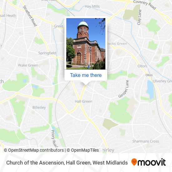 Church of the Ascension, Hall Green map