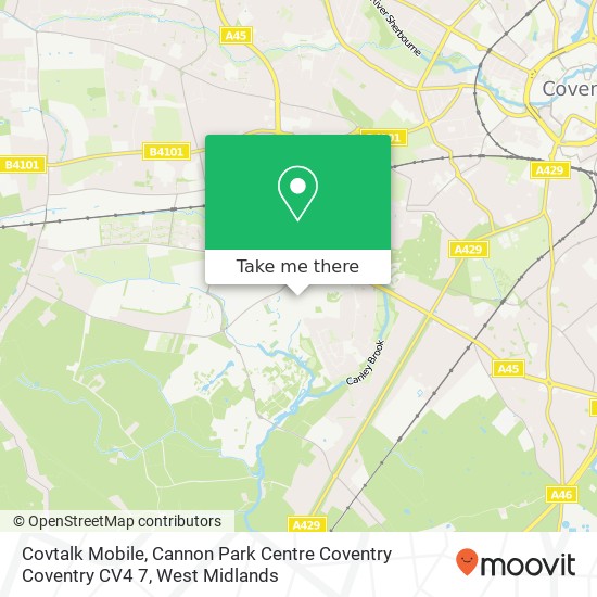 Covtalk Mobile, Cannon Park Centre Coventry Coventry CV4 7 map