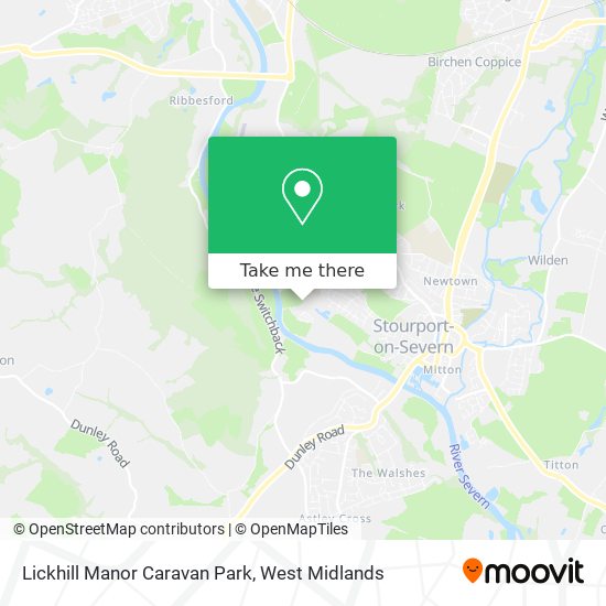 Lickhill Manor Caravan Park map