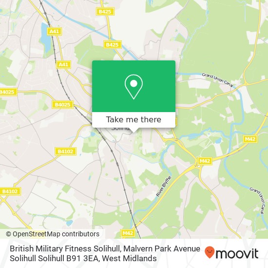 British Military Fitness Solihull, Malvern Park Avenue Solihull Solihull B91 3EA map