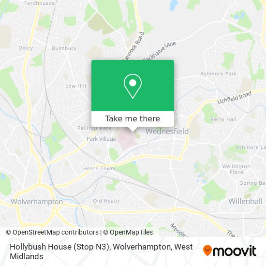 Hollybush House (Stop N3), Wolverhampton map