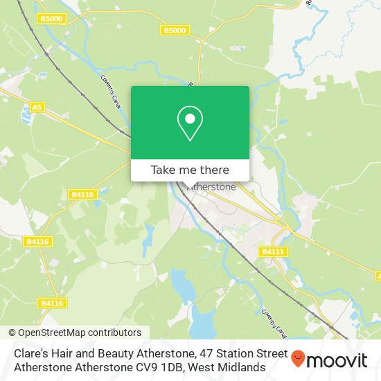 Clare's Hair and Beauty Atherstone, 47 Station Street Atherstone Atherstone CV9 1DB map