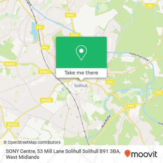 SONY Centre, 53 Mill Lane Solihull Solihull B91 3BA map