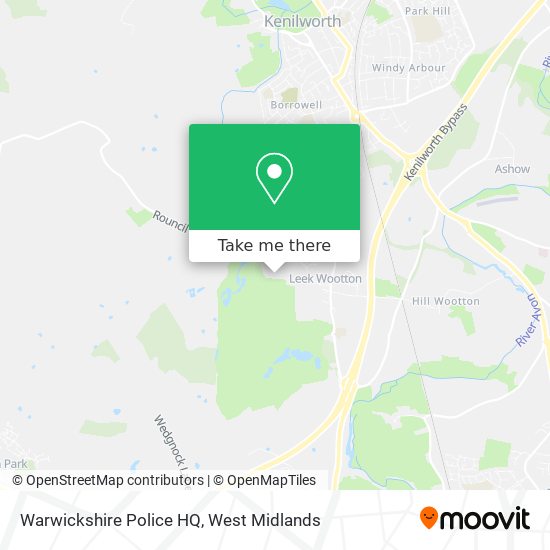 Warwickshire Police HQ map