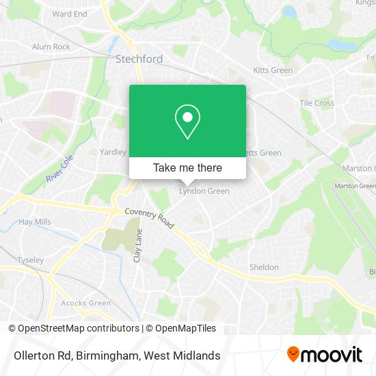 Ollerton Rd, Birmingham map