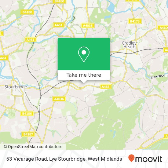 53 Vicarage Road, Lye Stourbridge map