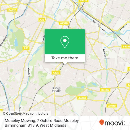 Moseley Mowing, 7 Oxford Road Moseley Birmingham B13 9 map