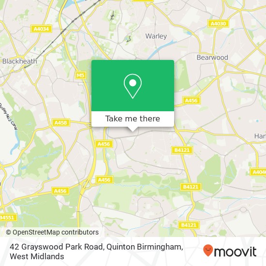42 Grayswood Park Road, Quinton Birmingham map