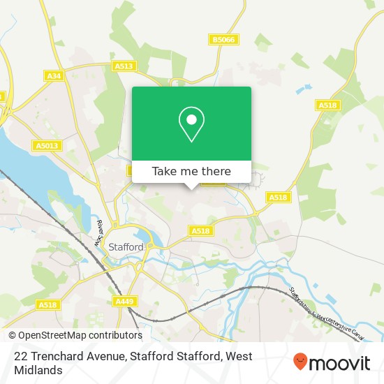 22 Trenchard Avenue, Stafford Stafford map