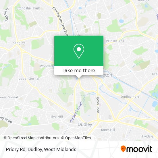 Priory Rd, Dudley map