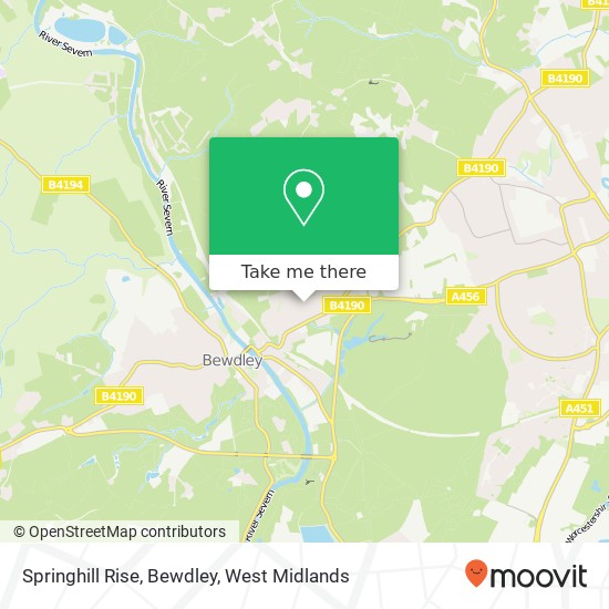 Springhill Rise, Bewdley map