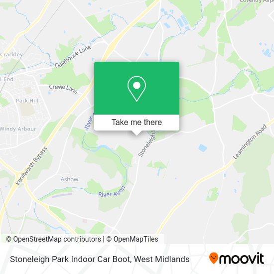 How to get to Stoneleigh Park Indoor Car Boot in Cubbington & Leek