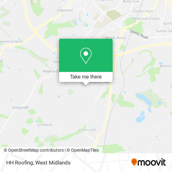 HH Roofing map