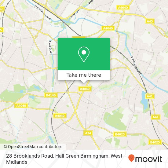 28 Brooklands Road, Hall Green Birmingham map