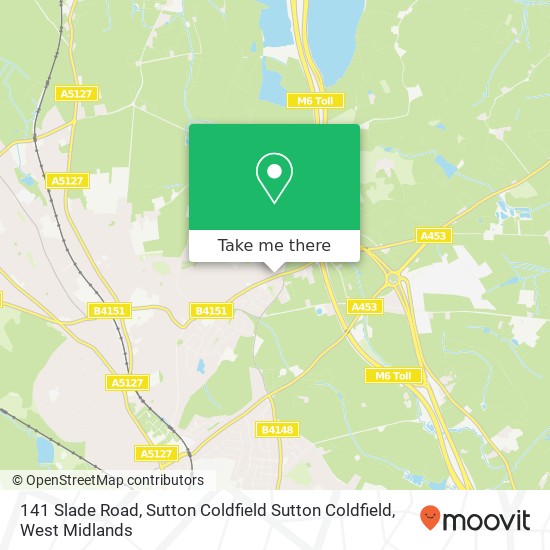 141 Slade Road, Sutton Coldfield Sutton Coldfield map