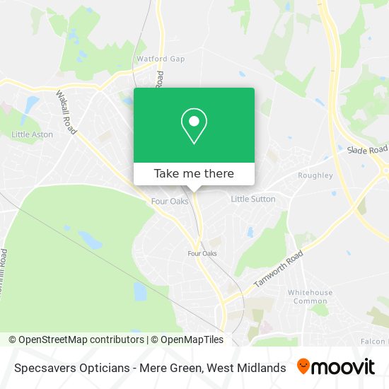Specsavers Opticians - Mere Green map