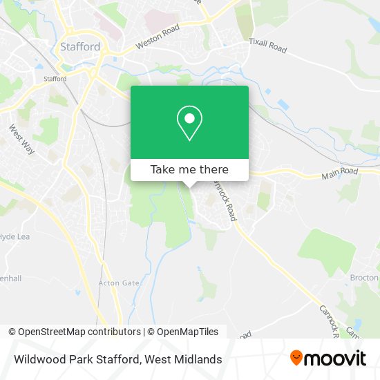 Wildwood Park Stafford map