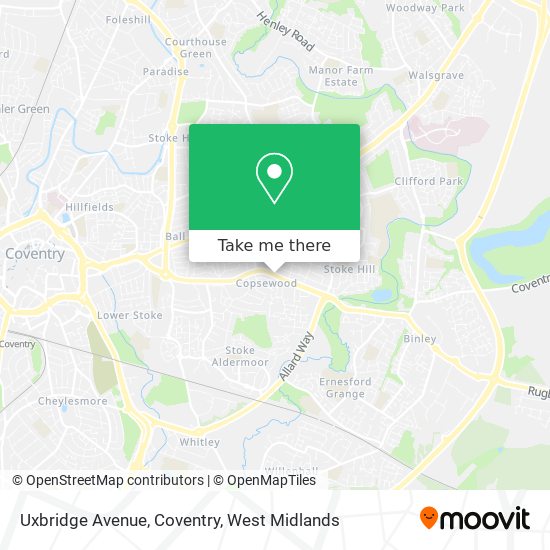 Uxbridge Avenue, Coventry map