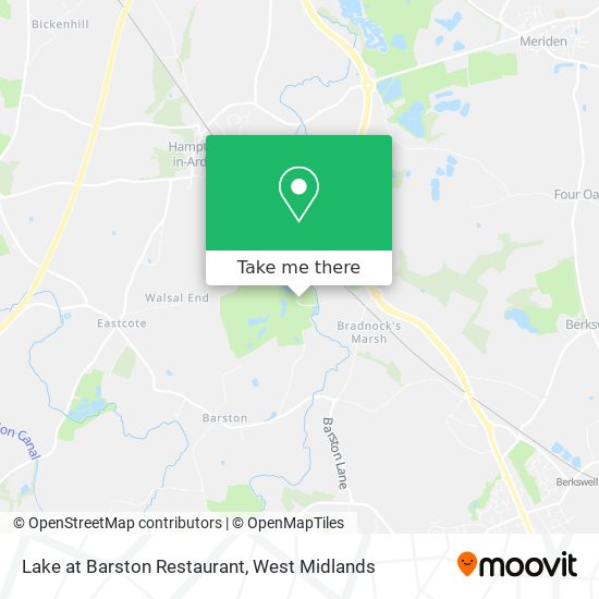 Lake at Barston Restaurant map