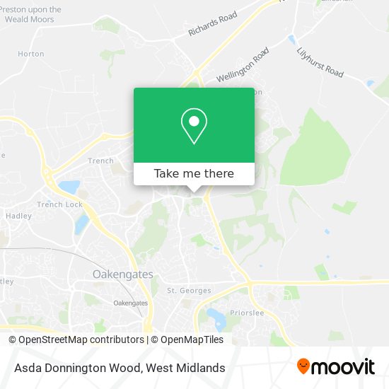 Asda Donnington Wood map