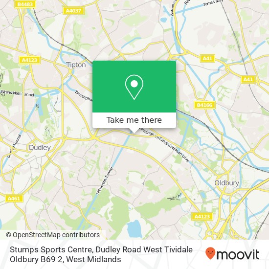 Stumps Sports Centre, Dudley Road West Tividale Oldbury B69 2 map