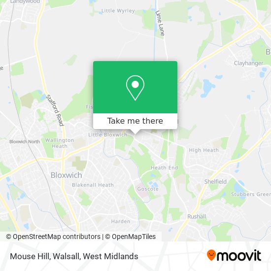 Mouse Hill, Walsall map