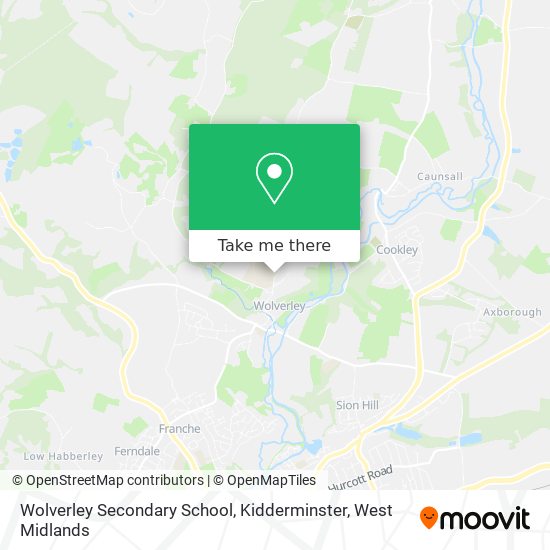 Wolverley Secondary School, Kidderminster map