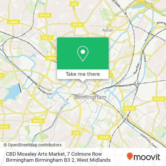 CBD Moseley Arts Market, 7 Colmore Row Birmingham Birmingham B3 2 map