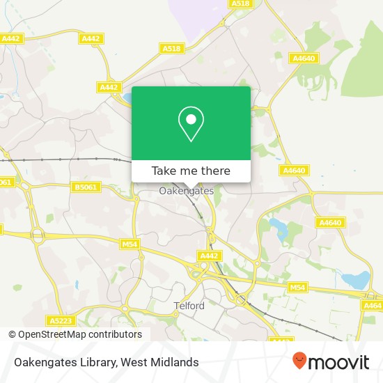 Oakengates Library map