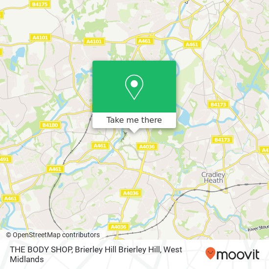 THE BODY SHOP, Brierley Hill Brierley Hill map