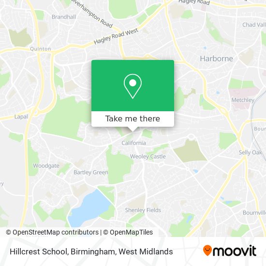 Hillcrest School, Birmingham map