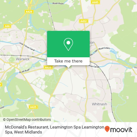 McDonald's Restaurant, Leamington Spa Leamington Spa map