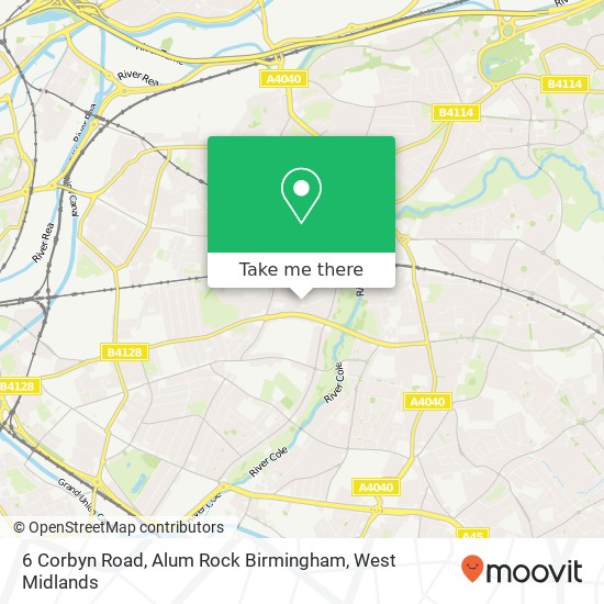 6 Corbyn Road, Alum Rock Birmingham map