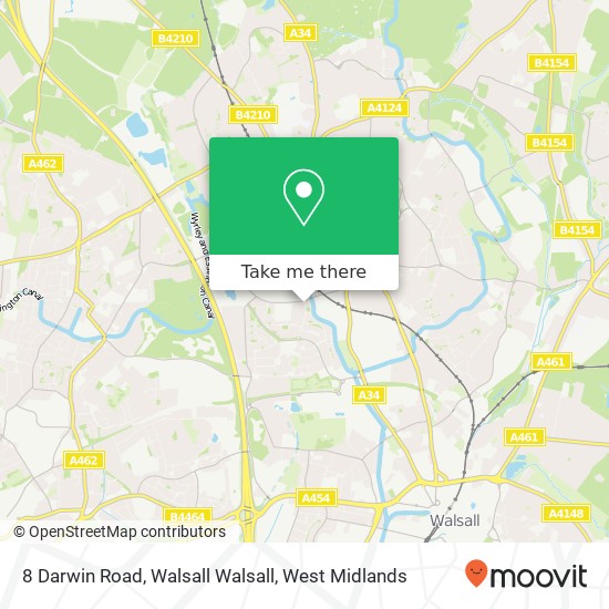 8 Darwin Road, Walsall Walsall map