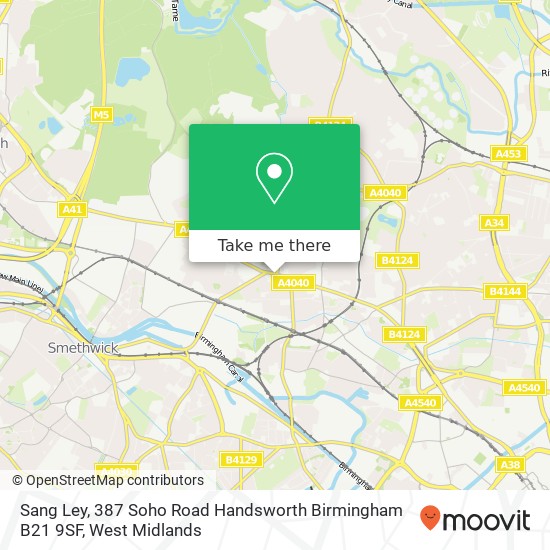 Sang Ley, 387 Soho Road Handsworth Birmingham B21 9SF map