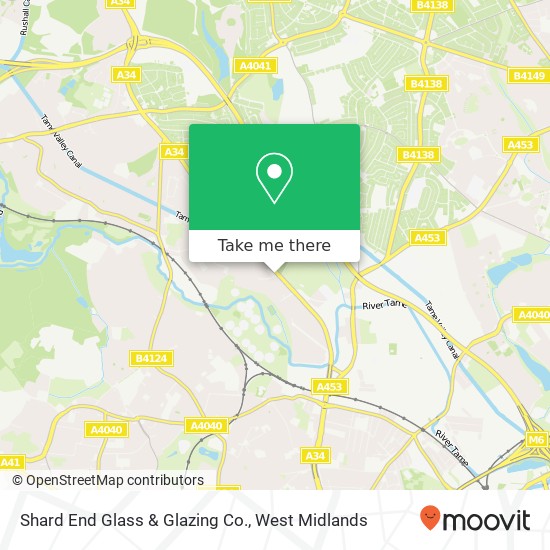 Shard End Glass & Glazing Co., 370 Walsall Road Perry Barr Birmingham B42 1 map